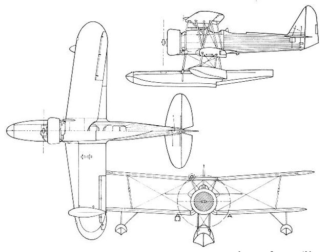 Silhouette du Nakajima E8N