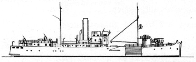 Silhouette du Sperrbrecher 35 ex Adolph Kristen