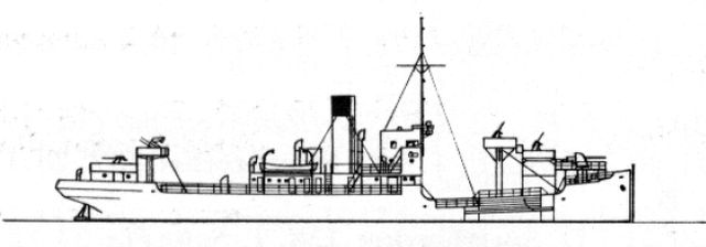Silhouette du Sperrbrecher 139 ex Flamingo (1944)