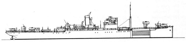 Silhouette du Sperrbrecher 9 Lüneburg en 1943