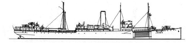 Silhouette du Sperrbrecher 6 Magdeburg en 1944