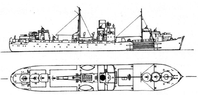 Silhouette du Sperrbrecher 170 ex Maria S. Müller