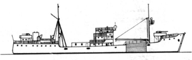 Silhouette du Sperrbrecher 38 ex Porjus