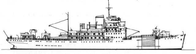 Silhouette du Sperrbrecher 23 ex Reyniersz