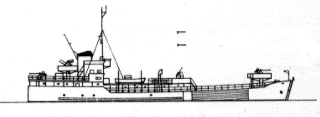 Silhouette du Sperrbrecher 149 ex Goote