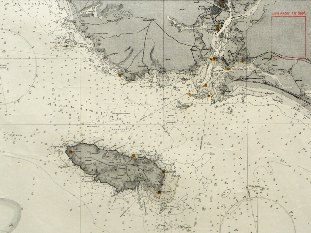 Carte marine de la Kriegsmarine - Lorient -