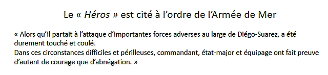 Citation à l'ordre de l'Armée de Mer