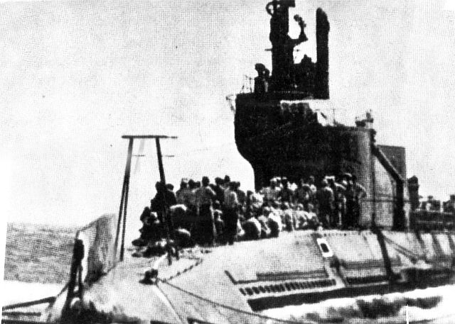 L'I-14 après sa capture par les Américains