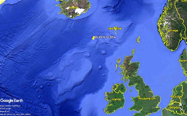 Position du naufrage de l'U-283