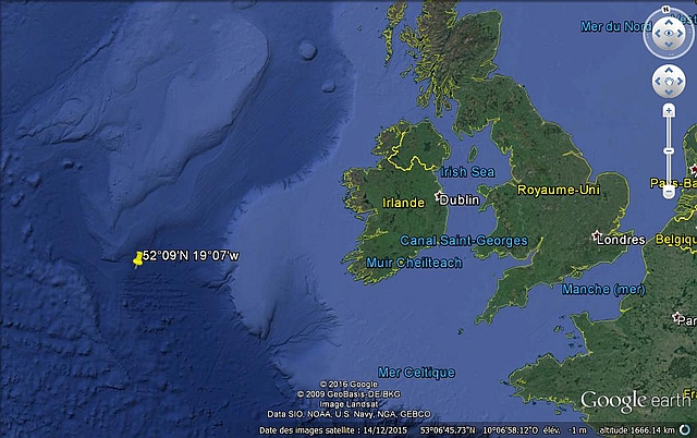 Position du naufrage de l'U-311