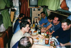 Le repas au poste arrière