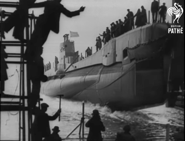 Lancement du H.M.S. Truculent © British Pathé