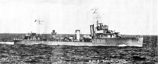 H.M.S. Whirlwind (© Bruce Taylor collection)