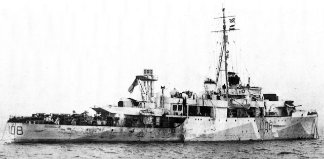 H.M.S. Woodpecker en Décembre 1942 (© BfZ)