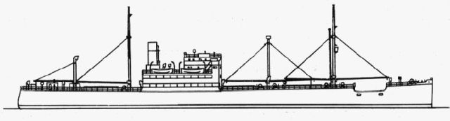 Silhouette du M.S. Babitonga
