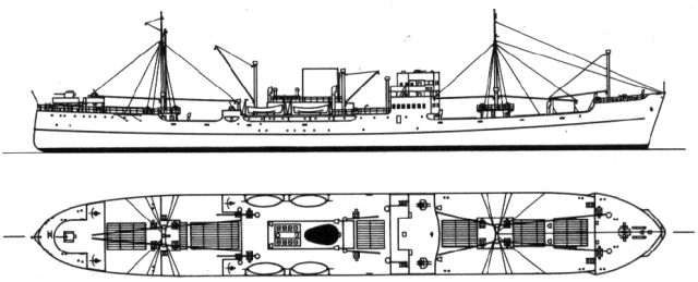 Silhouette du M.S. Kanonier