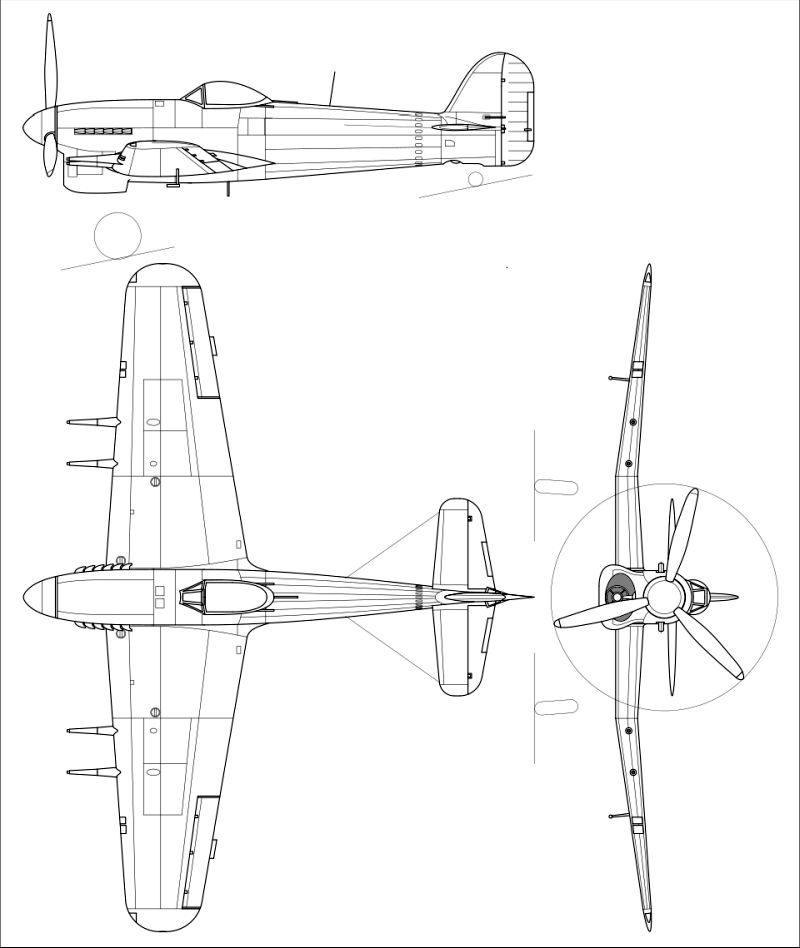Silhouette du Hawker Typhoon