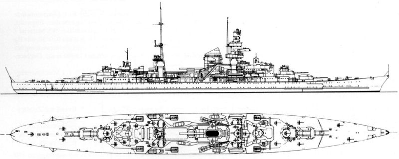 Silhouette du Prinz Eugen