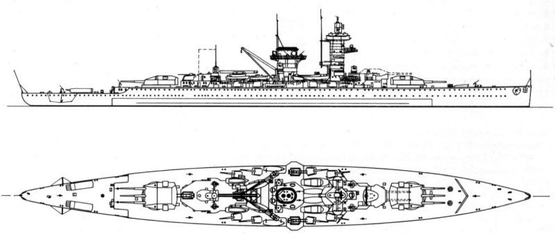 Silhouette de l'Admiral Graf Spee